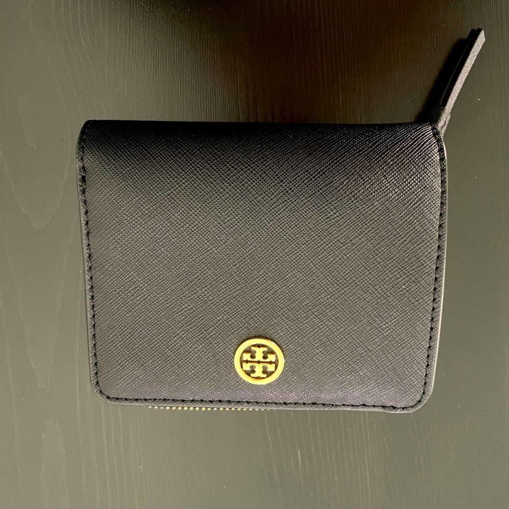 Black Tory Burch Wallet with change pouch